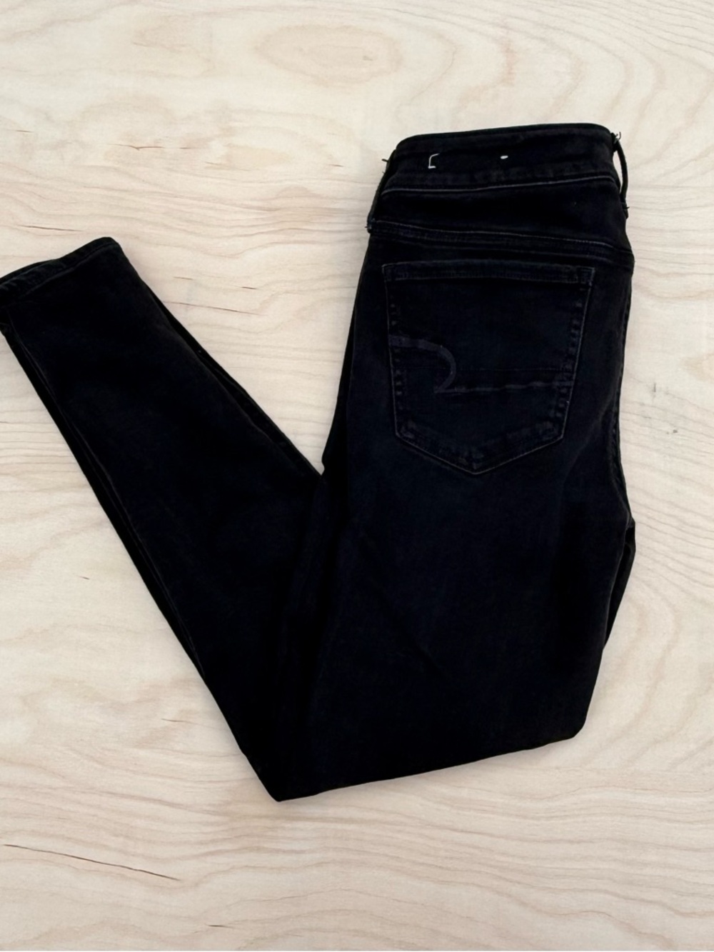 American Eagle Outfitters Super Super Stretch X Jegging Pants Black 8 Short